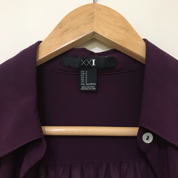 Plum Open Front Transparent Sweater - Picture 2 of 6